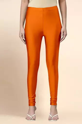 Microfiber elastane stretch soft churidar length leggings with ultrasoft waistband