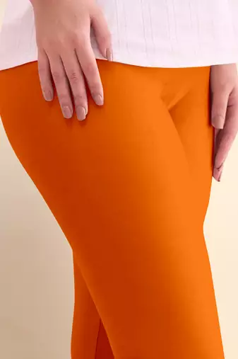 Microfiber elastane stretch soft churidar length leggings with ultrasoft waistband