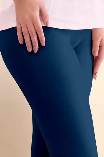 Microfiber elastane stretch soft churidar length leggings with ultrasoft waistband