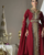 Royal Maroon Embroidered Moroccan Stitched Kaftan with Golden Handwork & Cape Sleeves
