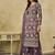 Mauve embroidered sequins work net palazzo salwar kameez