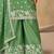 Embroidered green chinon silk palazzo salwar suit