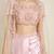 Rose Pink embroidered satin cape set