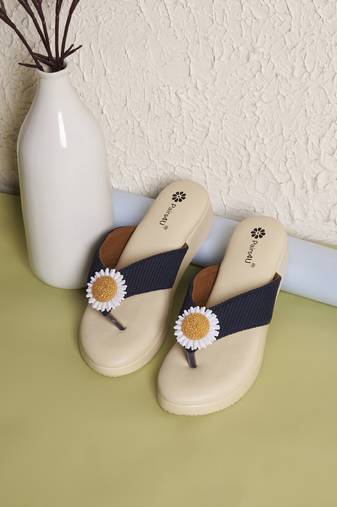 women textured open toe platform wedges heels | black canvas slip-on sandal | elegant ethnic footwear