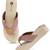 women textured open toe platform wedges heels | pink canvas slip-on | ethnic wear footwear