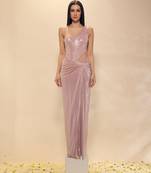 Pink plain lycra gown