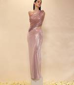 Pink plain lycra gown