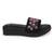 women embellished party platform sandals | upper black wedges | slip-on ethnic footwear for celebrations