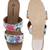 women printed open toe double strap block heels | upper sandals for ethnic wear | slip-on style