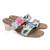 women printed open toe double strap block heels | upper sandals for ethnic wear | slip-on style