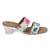 women printed open toe double strap block heels | upper sandals for ethnic wear | slip-on style