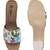women printed open toe block mules heels | slip-on sandals | ethnic wear | multi-color stylish footwear