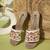 women embellished ethnic block heel sandals | upper | slip-on | perfect for ethnic wear & special occasions