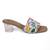women printed open toe block mules heels | slip-on sandals | ethnic wear | multi-color stylish footwear