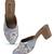 women ethnic block sandals | upper sky blue slip-on | stylish sandals for festive and ethnic wear