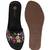 women's textured open toe flats multi canvas embroidered slip-on ethnic wear for women