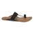 women's textured open toe flats black canvas embroidered slip-on comfortable ethnic wear