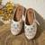 women's cream ethnic embroidered slip-on mojari mules | traditional juttis for casual & festive wear