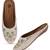 women's cream ethnic embroidered slip-on mojari mules | traditional juttis for casual & festive wear
