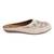 women's cream ethnic embroidered slip-on mojari mules | traditional juttis for casual & festive wear