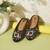 women's black ethnic embroidered slip-on mojari mules | traditional juttis for casual & festive wear