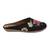 women's black ethnic embroidered slip-on mojari mules | traditional juttis for casual & festive wear