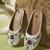 women's white ethnic embroidered slip-on mojari mules | traditional juttis for casual & festive wear