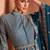 Teal  embroidery & sequins  work georgette anarkali pant  - free size stitching (size upto 42")