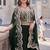 Black embroidery & sequins work silk blouse palazzo  - free size stitching (size upto 42")
