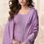 Lilac embroidery & sequins  work silk gown- free size stitching (size upto 42")