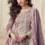 Simar mauve zari embroidery , sequins work simar silk  anarkali pant- free size stitching (size upto 42")