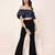 Navy blue tropical print angrakha style cotton kurta top