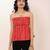 Navy blue tropical print angrakha style cotton kurta top