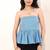 Navy blue tropical print angrakha style cotton kurta top