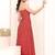 Navy blue tropical print angrakha style cotton kurta top