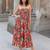 Navy blue tropical print angrakha style cotton kurta top
