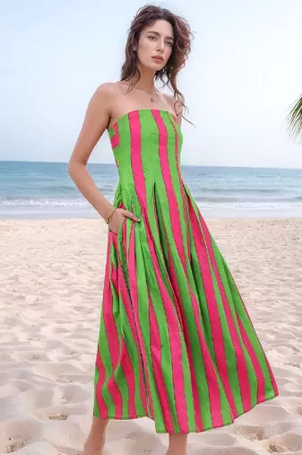 Navy blue tropical print angrakha style cotton kurta top