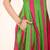 Navy blue tropical print angrakha style cotton kurta top