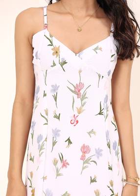 Navy blue tropical print angrakha style cotton kurta top 5