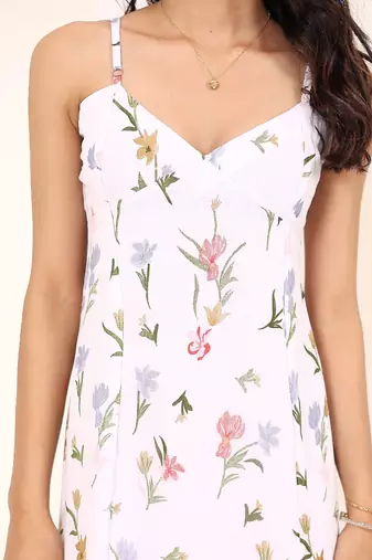 Navy blue tropical print angrakha style cotton kurta top