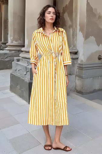 Navy blue tropical print angrakha style cotton kurta top