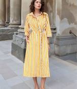 Navy blue tropical print angrakha style cotton kurta top