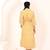 Navy blue tropical print angrakha style cotton kurta top