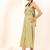 Navy blue tropical print angrakha style cotton kurta top