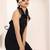 Navy blue tropical print angrakha style cotton kurta top