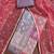Women's purple viscose organza handwork unstitched dress material