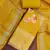 Women's yellow cotton silk embroidered unstitched dress material