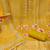 Women's yellow cotton silk embroidered unstitched dress material