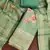 Women's mint cotton silk embroidered unstitched dress material