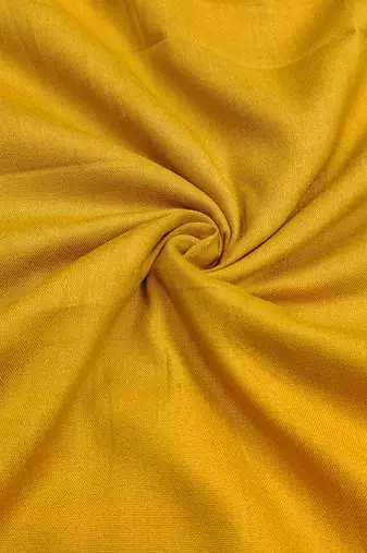 Women's yellow cotton silk embroidered unstitched dress material